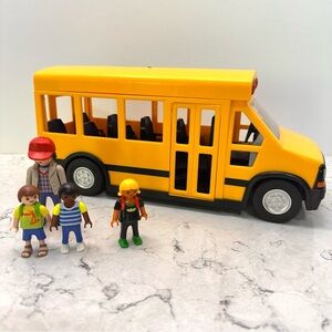 WORKS! Lights Up! 99% Complete Playmobil School Bus #5940 2011